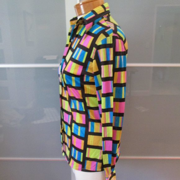 *SOLD* Vintage Marlboro 70s Disco Era Button Front Shirt - Picture 2 of 5